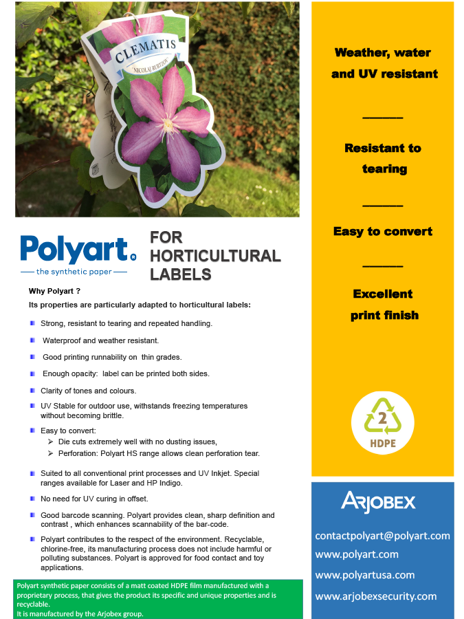 Case Storie Polyart for horticultural labels