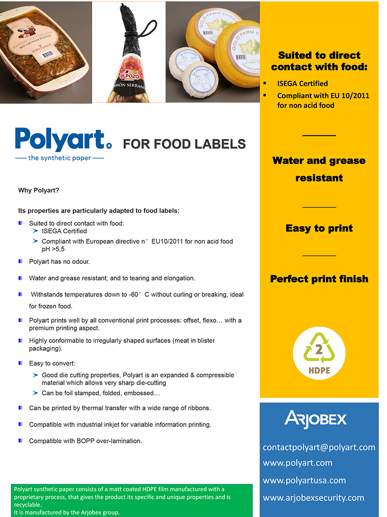Polyart for food labels