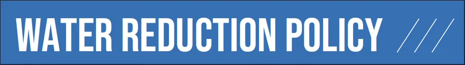 water redcution policy